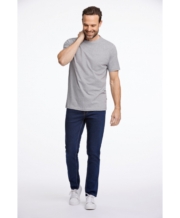Bison t-shirt i mel-grå med rund hals til herre | Regular fit | billede 6