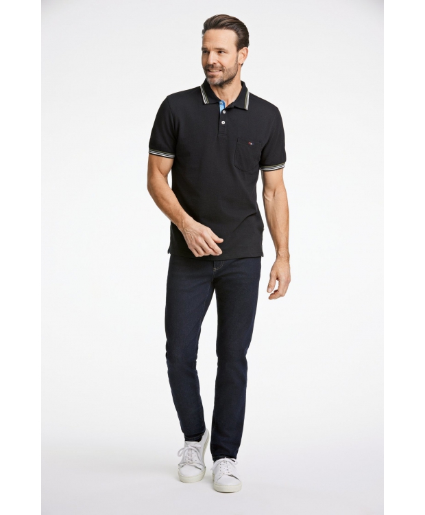 Bison polo i sort til herre | Regular fit | billede 3