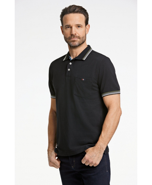 Bison polo i sort til herre | Regular fit | billede 5