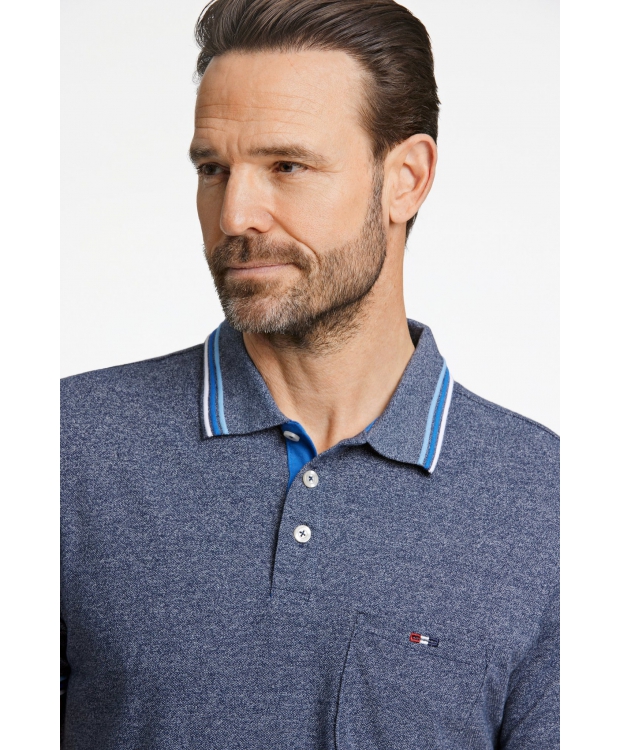 Bison polo i blå til herre | Regular fit | billede 4