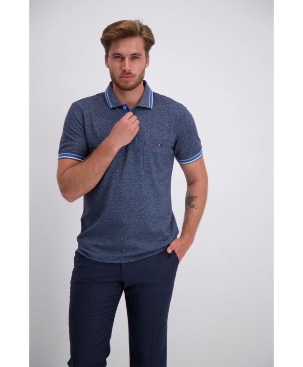Bison polo i blå til herre | Regular fit | billede 5