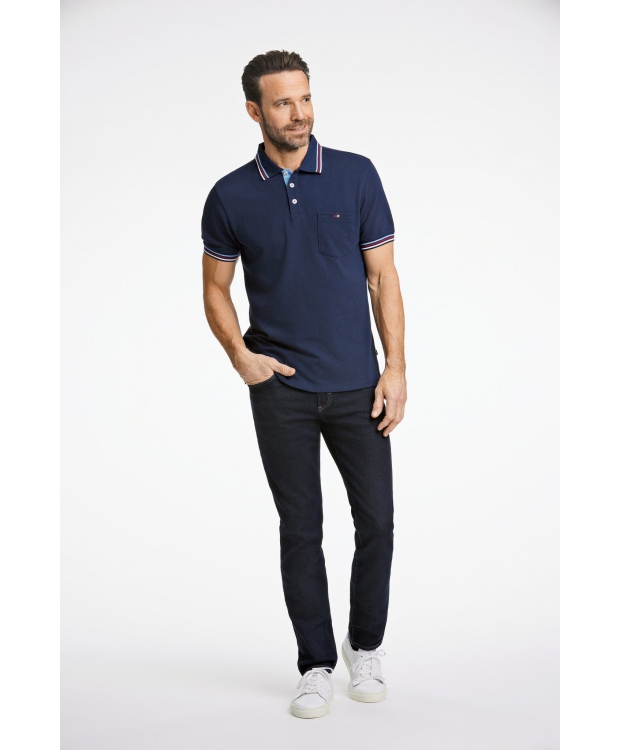 Bison polo i Navy til herre | Regular fit | billede 3