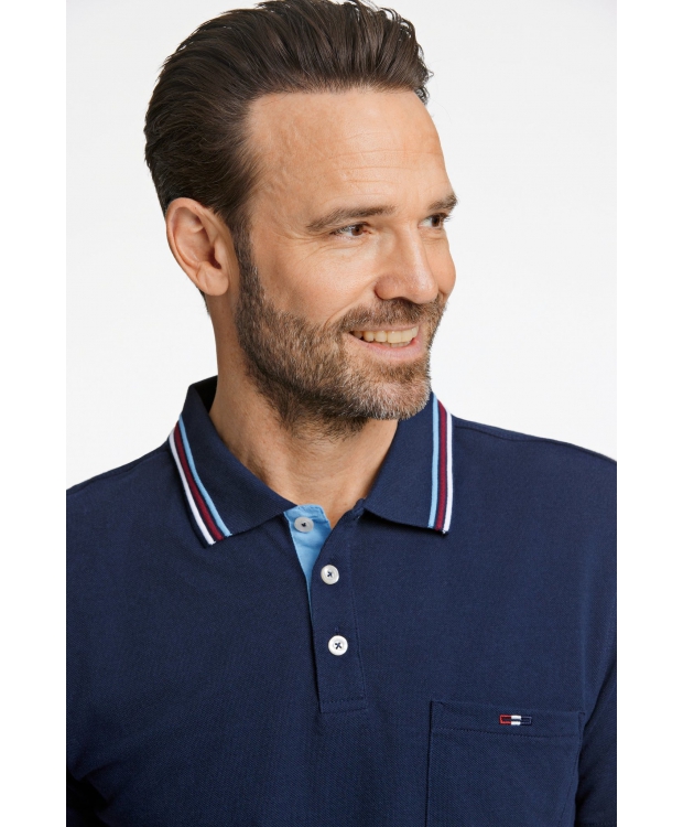 Bison polo i Navy til herre | Regular fit | billede 4