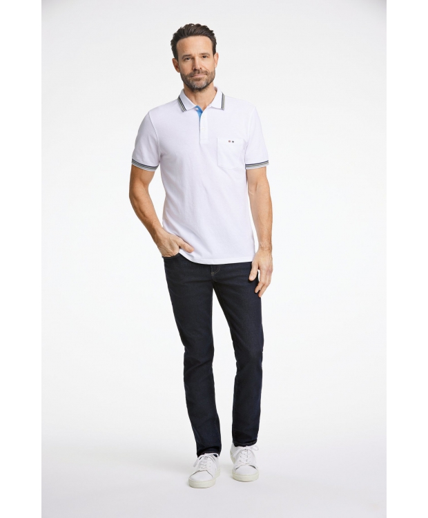Bison polo i hvid til herre | Regular fit | billede 3