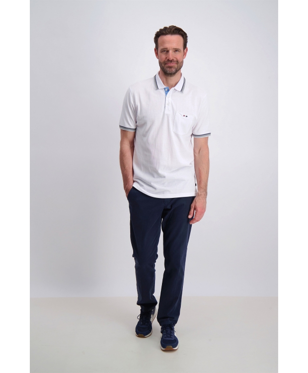 Bison polo i hvid til herre | Regular fit | billede 5