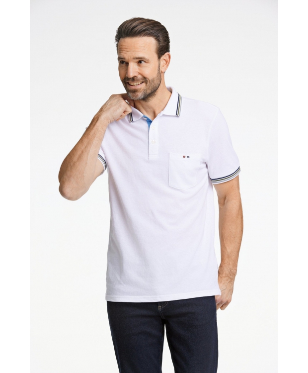 Bison polo i hvid til herre | Regular fit | billede 6