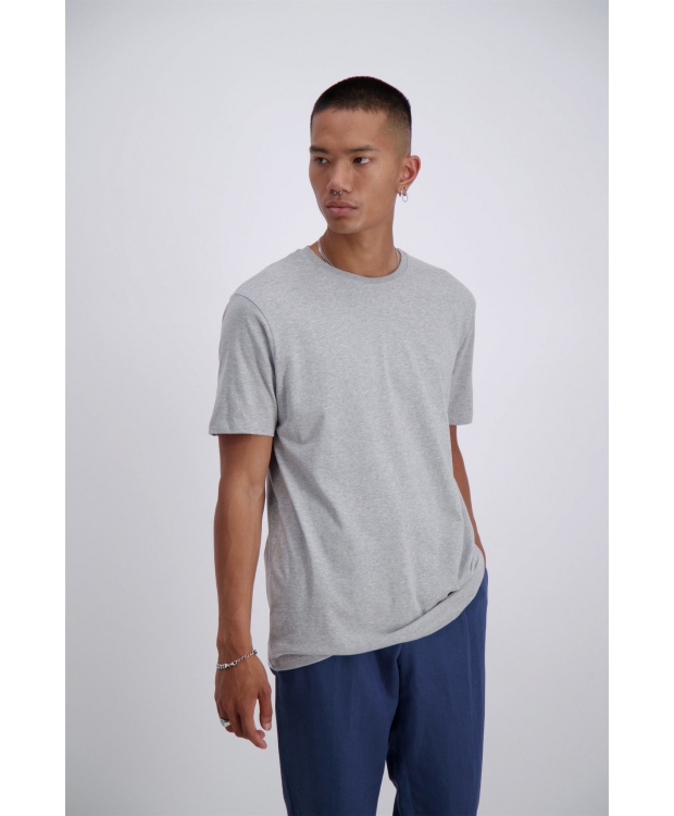 Junk de Luxe t-shirt i lysegrå med rund hals til herre | Relaxed fit | billede 5