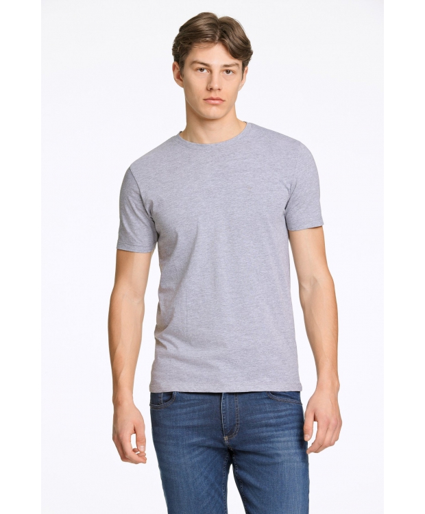 Junk de Luxe t-shirt i lysegrå med rund hals til herre | Relaxed fit | billede 6