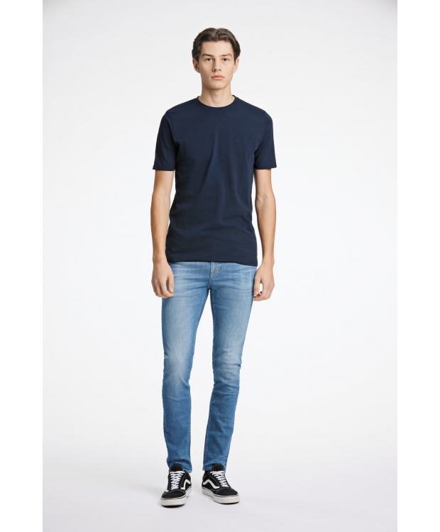 Junk de Luxe t-shirt i Navy med rund hals til herre | Relaxed fit | – Outlet billede 3