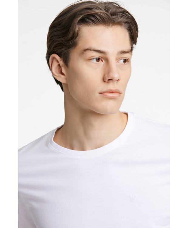 Junk de Luxe t-shirt i hvid med rund hals til herre | Relaxed fit | billede 4