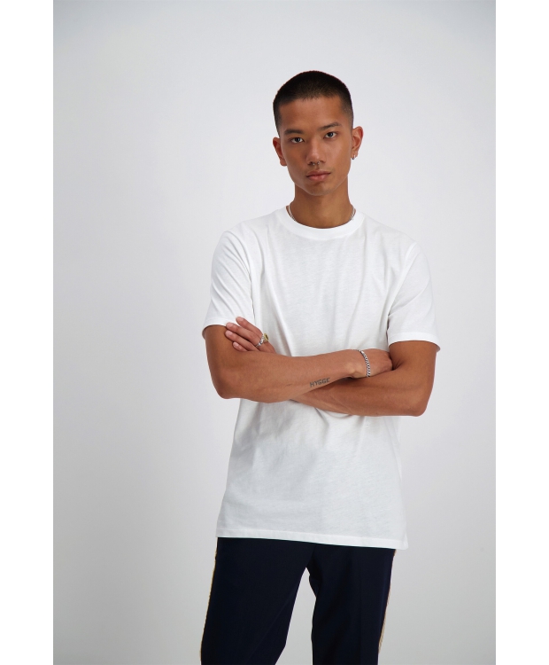 Junk de Luxe t-shirt i hvid med rund hals til herre | Relaxed fit | billede 5