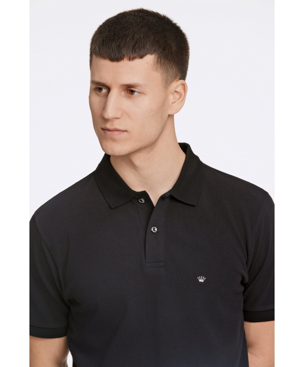 JUNK de LUXE polo i sort til herre | Regular fit | billede 4