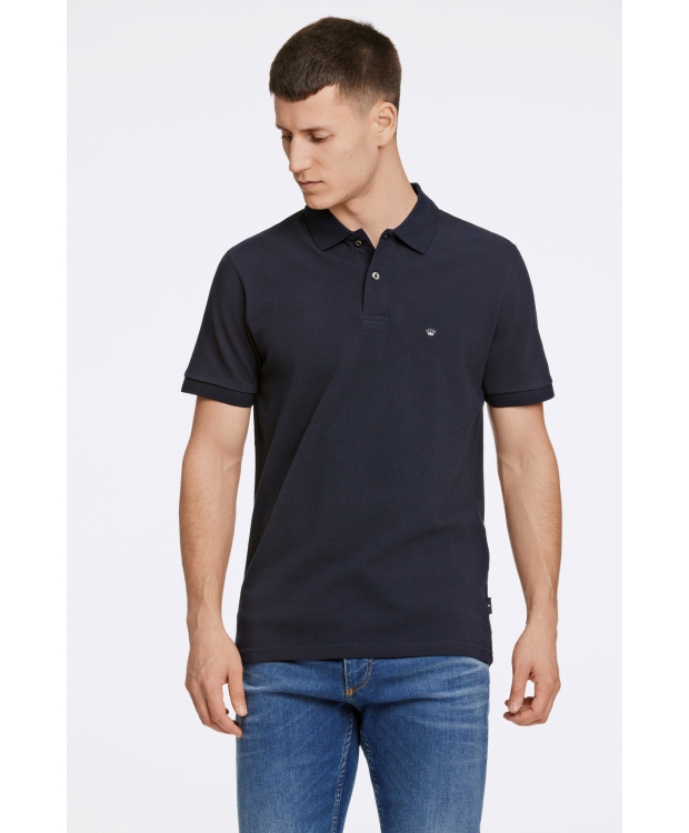 JUNK de LUXE polo i NAVY til herre | Regular fit | billede 5