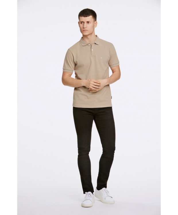 JUNK de LUXE polo i sandfarve til herre | Regular fit | billede 3