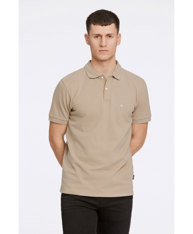 JUNK de LUXE polo i sandfarve til herre | Regular fit | billede 5