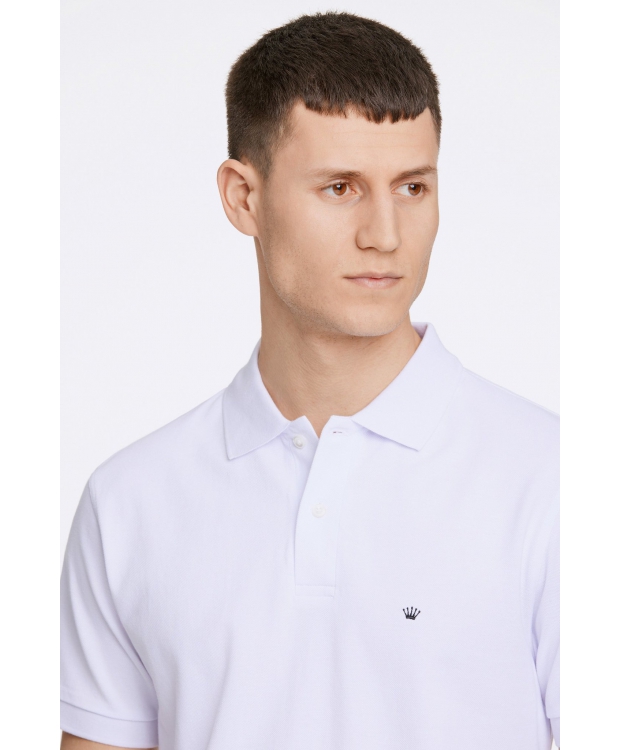 JUNK de LUXE polo i hvid til herre | Regular fit | billede 4