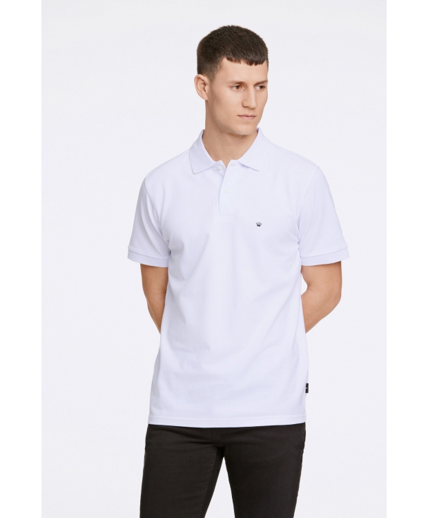 JUNK de LUXE polo i hvid til herre | Regular fit | billede 5