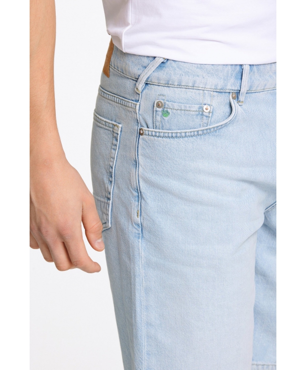 JUNK de LUXE Denim Shorts i vasket blå til herre billede 4
