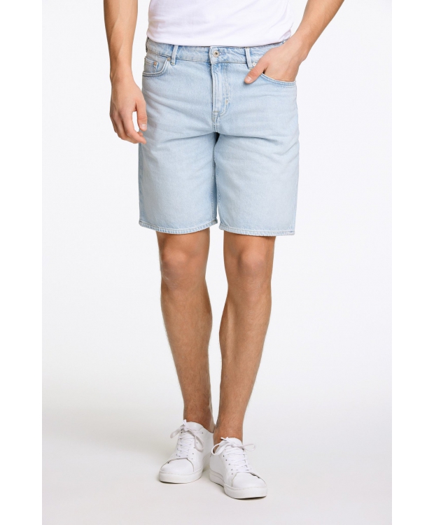 JUNK de LUXE Denim Shorts i vasket blå til herre billede 5