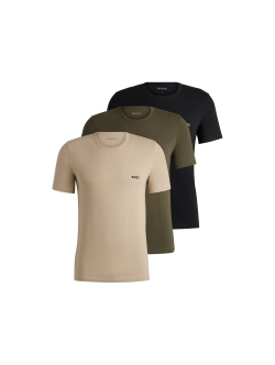 BOSS 3-Pak Klassiske T-Shirts i jord Nuancer - OUTLET