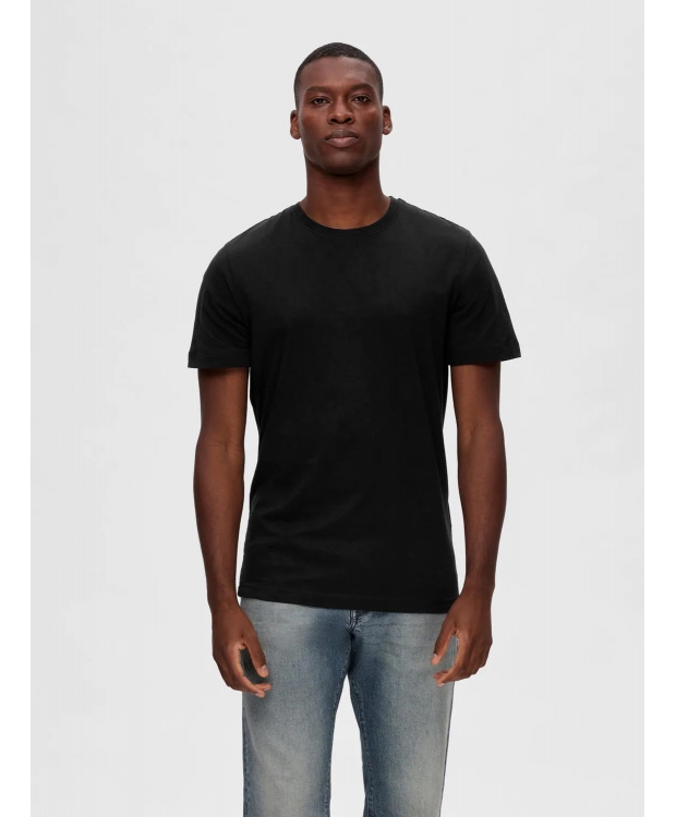 Selected Homme 3pak t-shirt i sort til herre billede 2