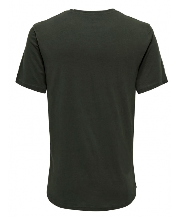 ONLY & SONS lang t-shirt i Rosin til herre billede 3