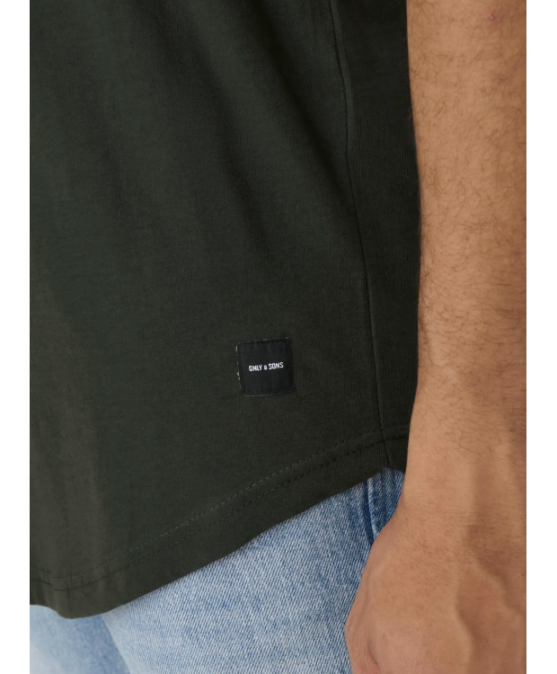 ONLY & SONS lang t-shirt i Rosin til herre billede 6