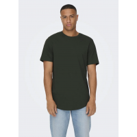ONLY & SONS lang t-shirt i Rosin til herre