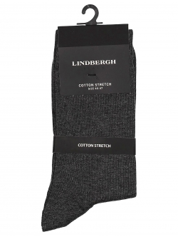 3 par Lindbergh bomuldsstrømper i charcoal mel til herre