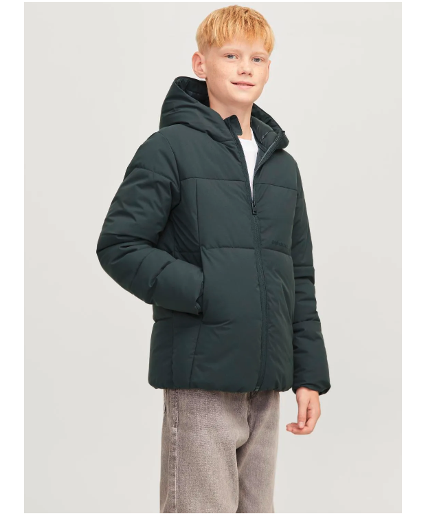 Jack & Jones Pufferjakke i grøn til drenge billede 2