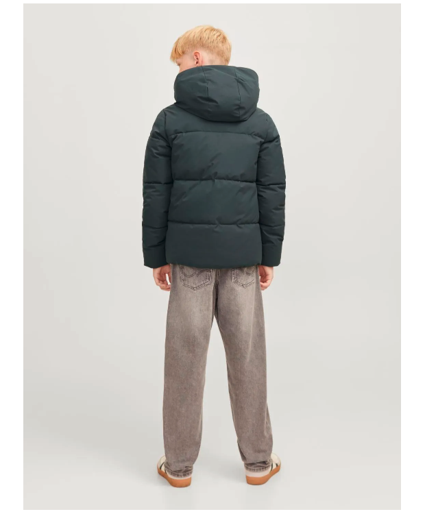 Jack & Jones Pufferjakke i grøn til drenge billede 3