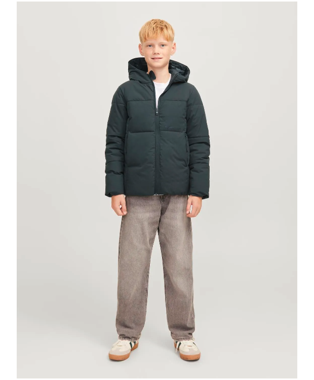Jack & Jones Pufferjakke i grøn til drenge billede 4