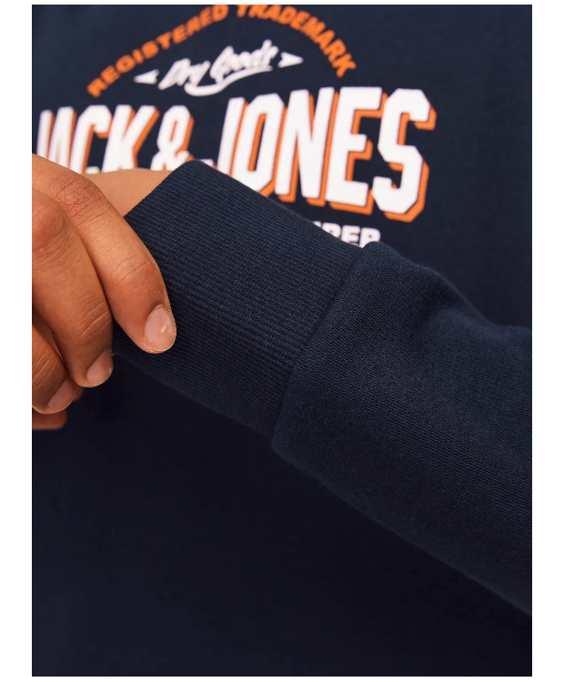 Jack & Jones Hoodie i navy til drenge billede 6