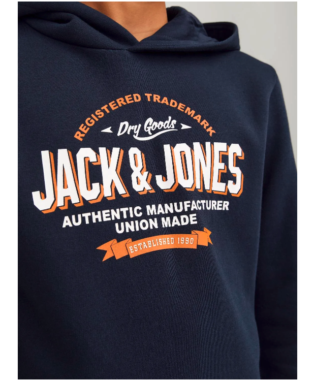 Jack & Jones Hoodie i navy til drenge billede 7