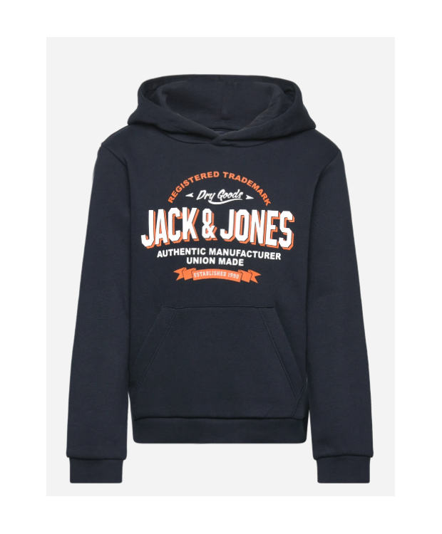 Jack & Jones Hoodie i navy til drenge billede 10