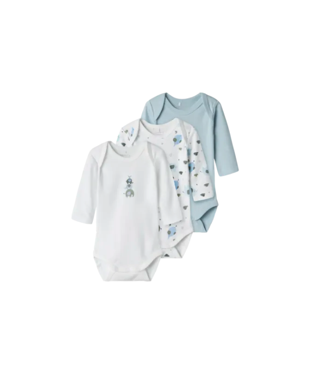 Name It 3pak Bodystocking 3pak til baby billede 1