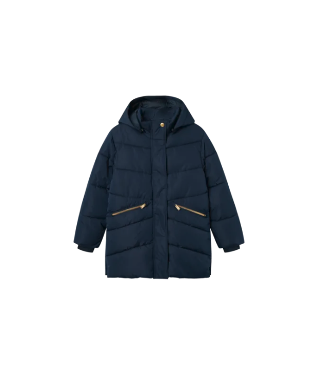Name It Lang Pufferjakke i navy til piger billede 1