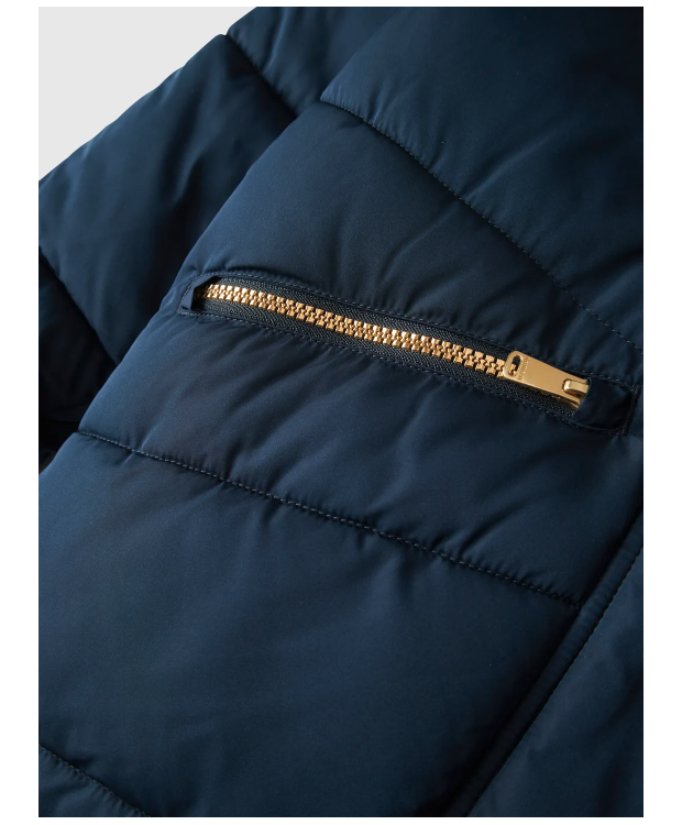 Name It Lang Pufferjakke i navy til piger billede 4