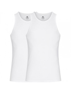 3 par Dovre bambus singlet-undertrøjer 2-pak hvid til herre