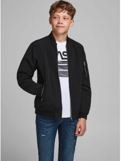 Jack & Jones Junior Overgangsjakke i sort til drenge