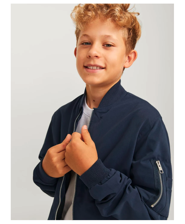 Jack & Jones junior Overgangsjakke i navy til drenge billede 4