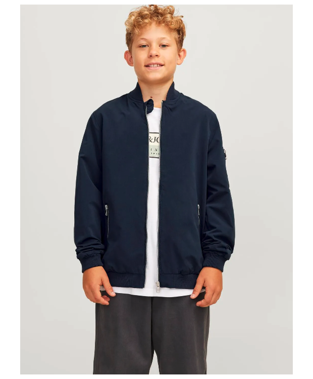 Jack & Jones junior Overgangsjakke i navy til drenge billede 1