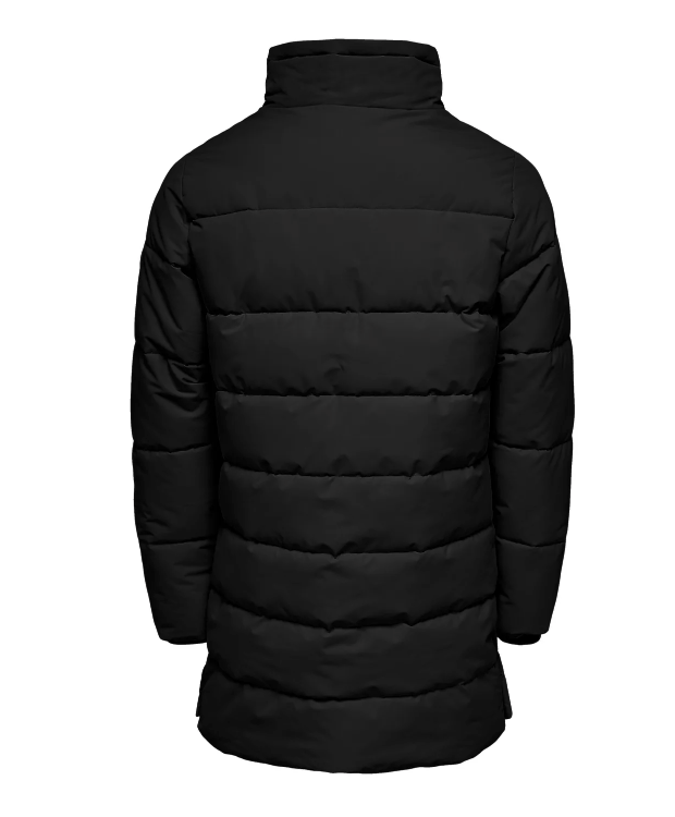 Only & Sons Lang Pufferjakke i sort til herre billede 6