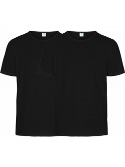 3 par Dovre GOTS T-shirts 2-pak sort med rund hals til herre