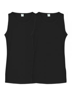 3 par Dovre GOTS singlet-undertrøjer 2-pak sort til herre