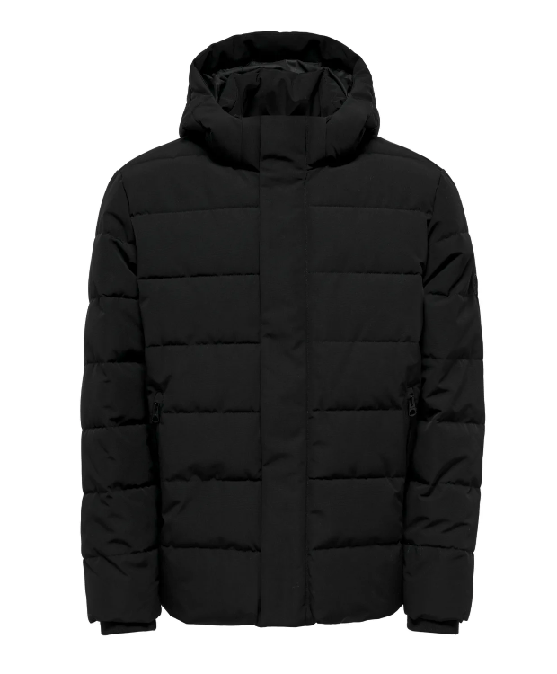 Only & Sons Pufferjakke i sort til herre billede 1