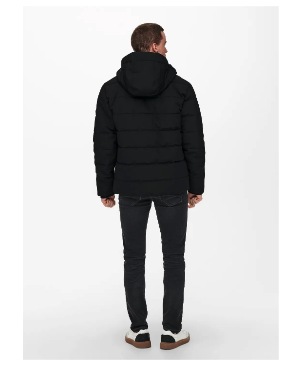 Only & Sons Pufferjakke i sort til herre billede 4