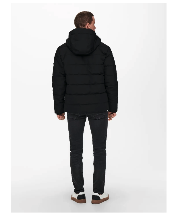 Only & Sons Pufferjakke i sort til herre billede 5