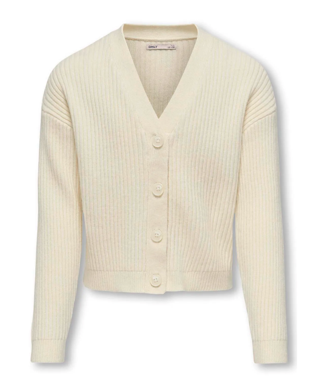 KIDS ONLY strikcardigan i hvid til piger billede 1