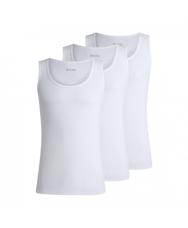 BOSS 3pak tank top i hvid til herre billede 1